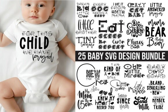 Baby SVG Bundle for T-Shirt Designs & Graphics