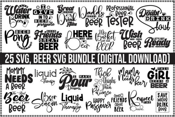 Beer SVG Bundle for T-Shirt Designs and Graphics