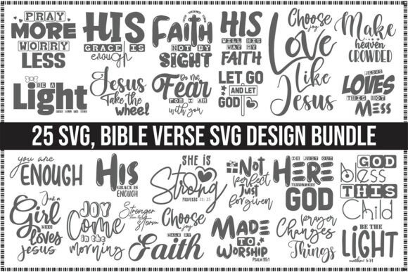 Bible Verse SVG Design: Faith Graphics for T-Shirt Designs