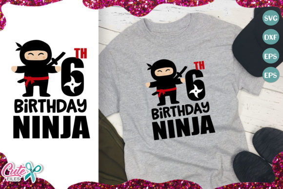 Birthday Ninja: Graphics for T-Shirt Designs