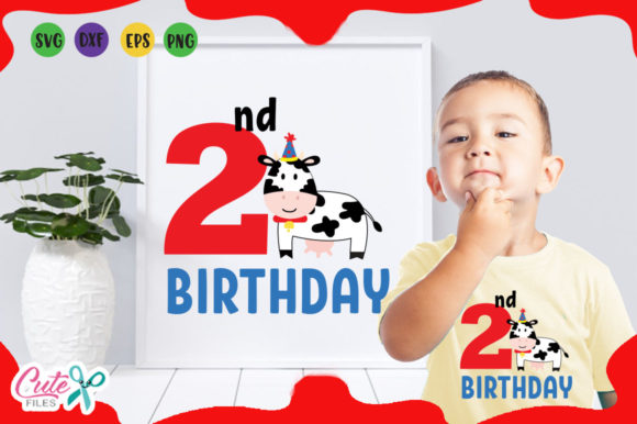 Cow Birthday, Farm Party Graphics