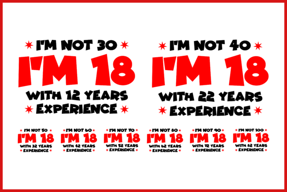 I'm 18 Birthday T-shirt Bundle Graphics & Crafts