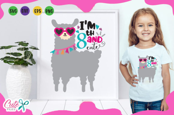 Im 8th and Cute Llama Birthday
