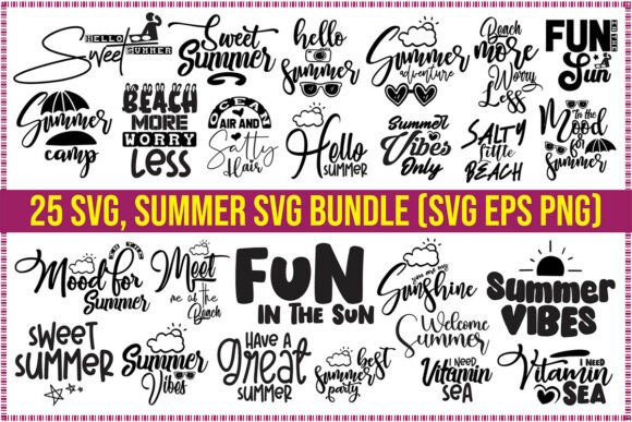 Summer SVG Design Bundle: Graphics for T-Shirt Designs