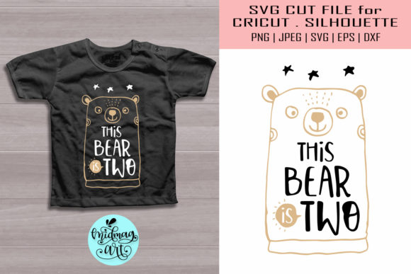 This Bear is Two Svg, Birthday Svg Graphics