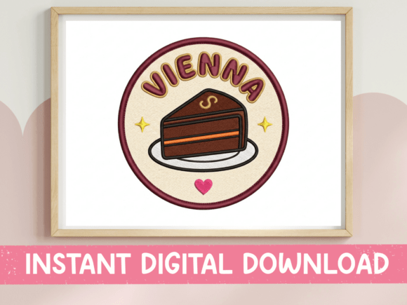 Vienna Sachertorte Cake Badge: T-Shirt Graphics Review